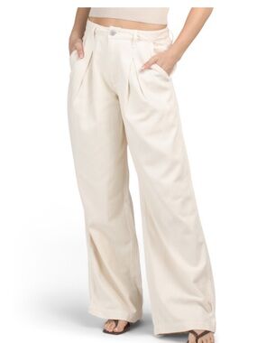 Amo Denim  Porcelain Wide Leg High-Rise Slouch Trousers